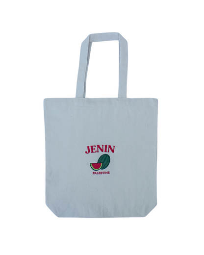 Jenin, Palestine Embroidered Tote Bag