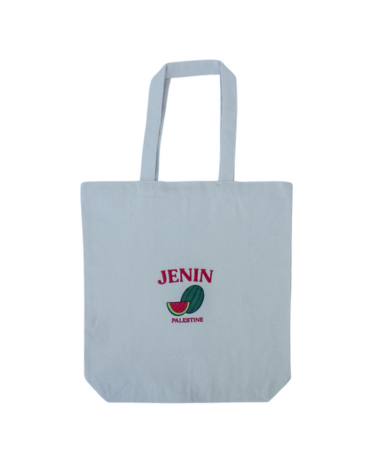 Jenin, Palestine Embroidered Tote Bag